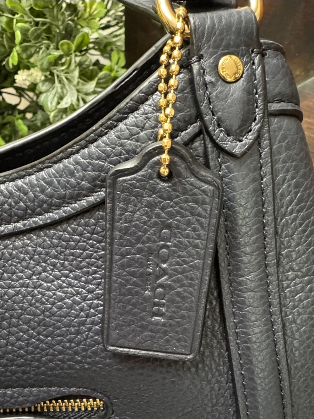 Coach Kristy Pebbled Leather Shoulder Bag with Gold Hardware & Ombre Coach Pouch - Picture 3 of 16